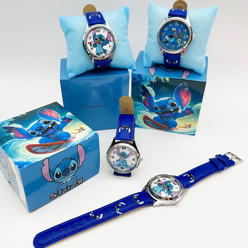 Cartoon Elementary School Children's Watch, Cute Stitch Quartz Pointer Watch Gift Box Set, Electronic Watch Clip-On Machine Cartoon Elementary School Children's Watch, Cute Stitch Quartz Pointer Watch Gift Box Set, Electronic Watch Clip-On Machine
