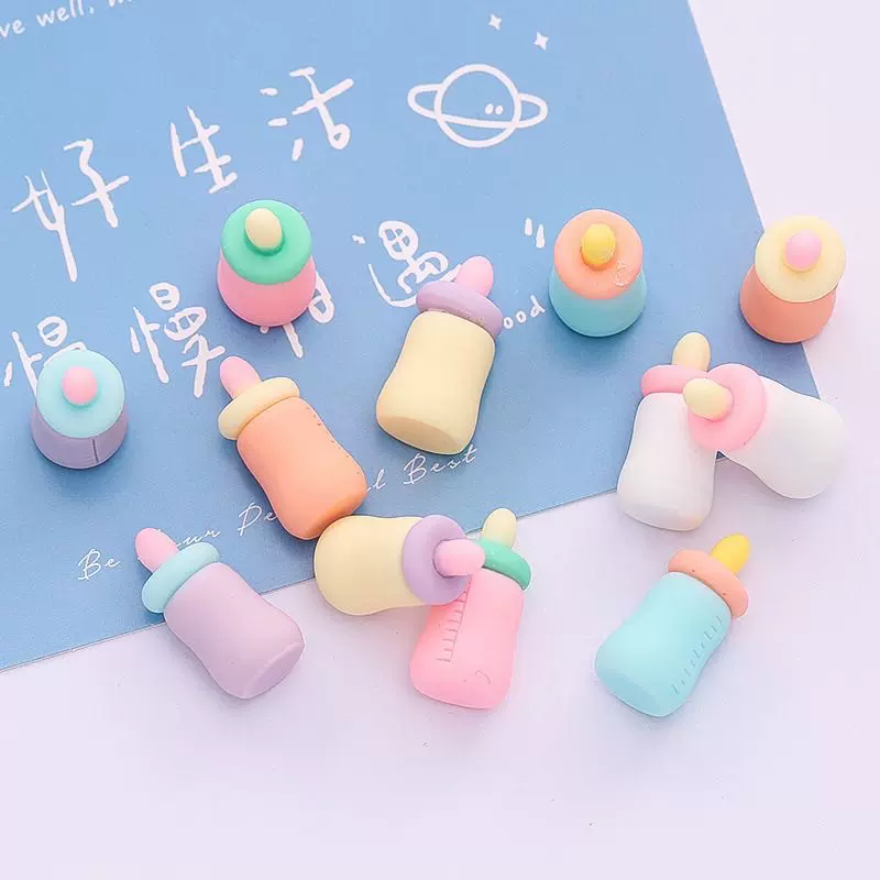 仿真迷你小奶瓶微缩食玩树脂diy便利店配饰奶油胶饰品发饰材料