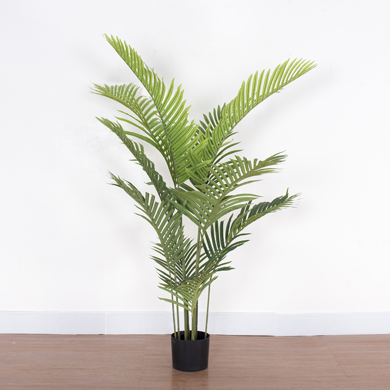 Fábrica de árboles artificiales Venta caliente decoración de plátano artificial planta verde artificial en maceta comercial decoración suave árbol artificial