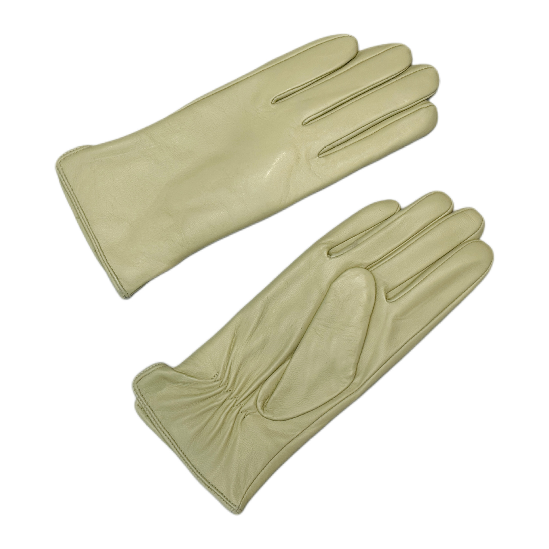 Guantes de piel de cordero delgados de moda, guantes de cuero para montar guantes de dedo a prueba de viento.
