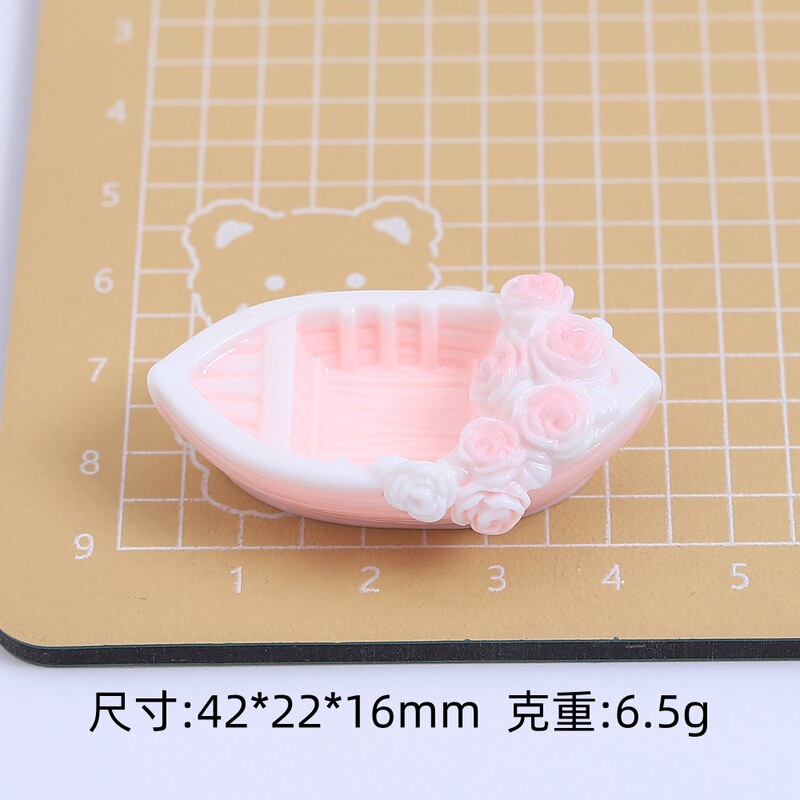 立体卡通花朵小船创意手工diy奶油胶树脂配饰小配件饰品材料批发|undefined