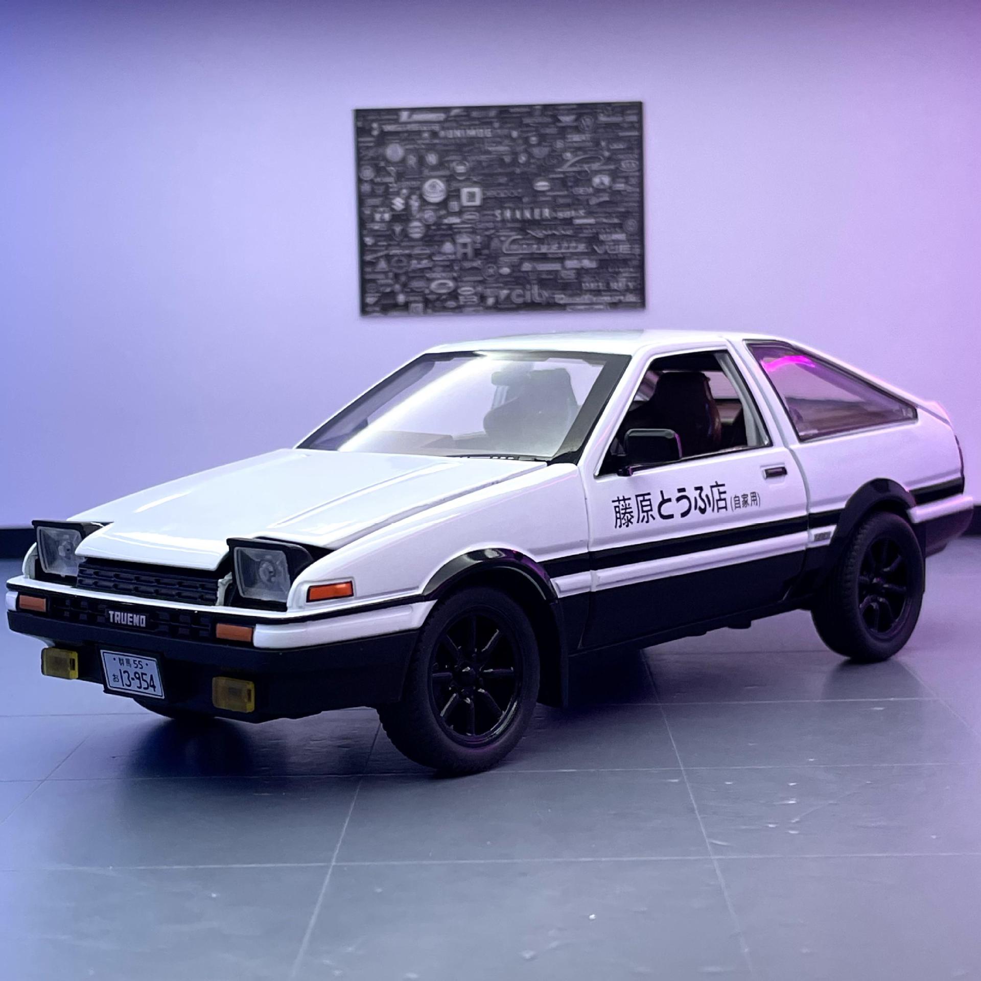 Jianyuan aleación coche modelo 1:24 cabeza texto DAE86 tire hacia atrás con sonido y luz juguete coche música modelo decoración colección