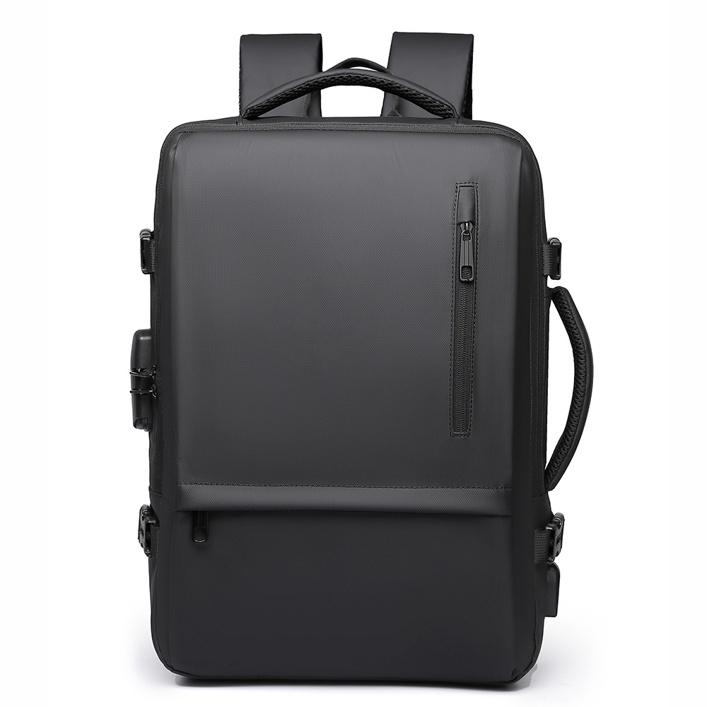 Großer Business-Rucksack mit Zahlenschloss für Herren, Laptopfach mit erweiterbarem Stauraum, hochwertige Verarbeitung, leicht_voghion.com
