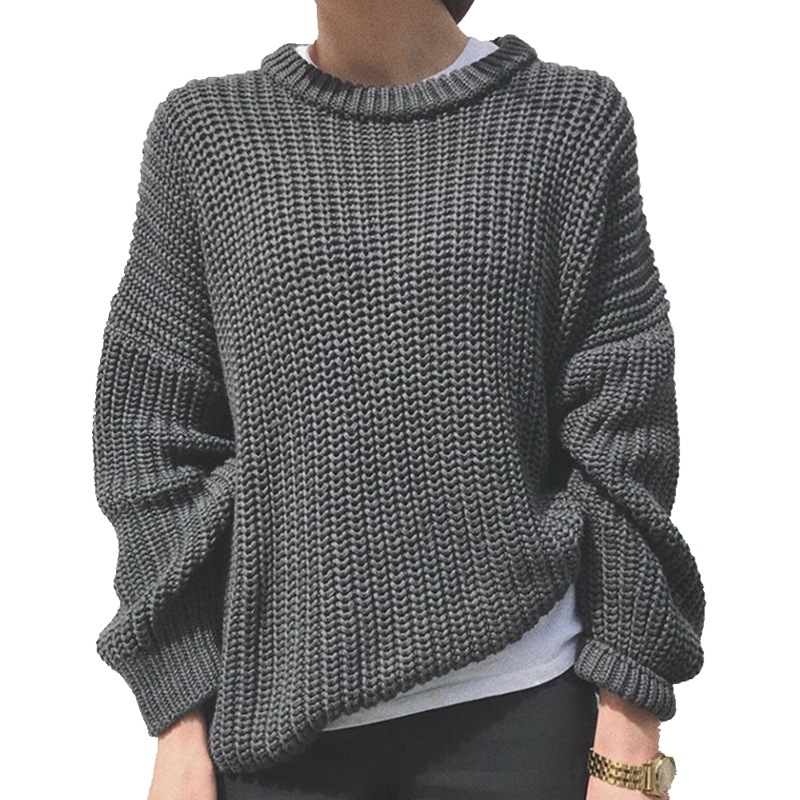 Maglione da donna girocollo alla moda pullover maglione_voghion.com