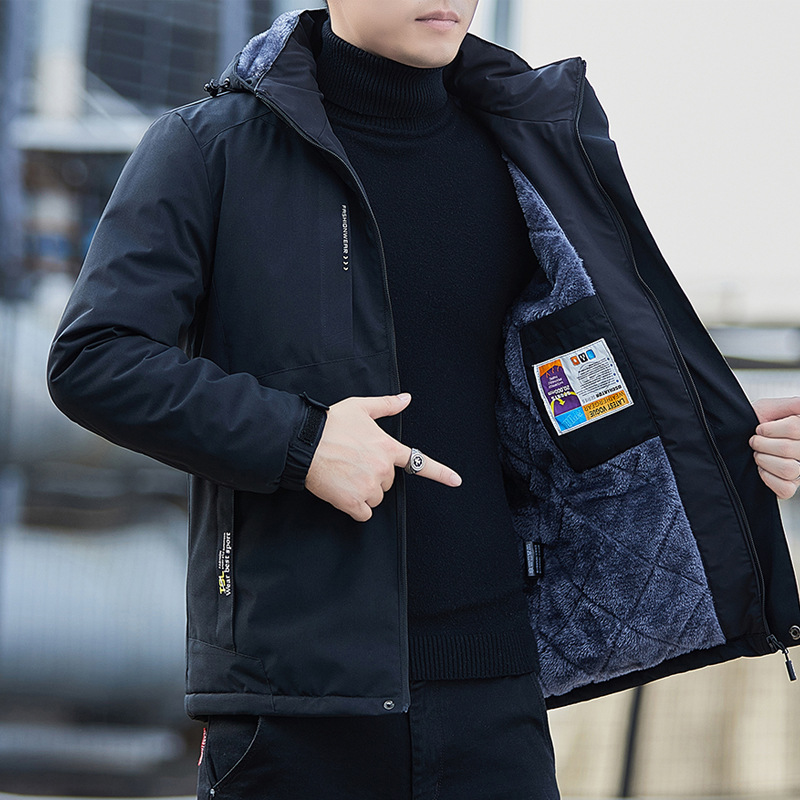 Chaqueta al aire libre chaqueta de lana de invierno engrosada Abrigo acolchado de algodón cálido a prueba de viento impermeable a prueba de frío más tamaño traje de Montañismo