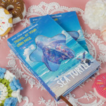 梦幻海龟系列精品蓝色海洋背景硬壳便携式三折记事本会议记录本