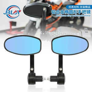 Motosiklet elektrikli skuter 22mm alüminium sükan güzgüsü, oval