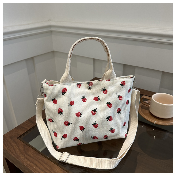Canvas bag for women 2024 New large-capacity handbag, printed tote bag, niche design, artistic single-shoulder bag for work undefined