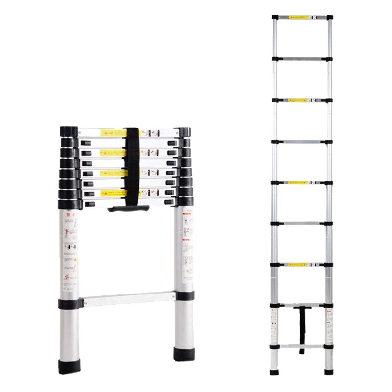 Escalera telescópica de aleación de aluminio escalera de espiga escalera plegable portátil elevador de hogar escaleras de ingeniería escalera de Bambú
