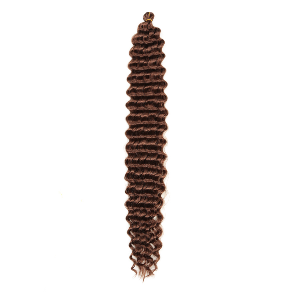 22 pulgadas profunda torcedura tubo africano peluca larga Pelo Rizado onda de agua fibra química baja temperatura de seda onda profunda