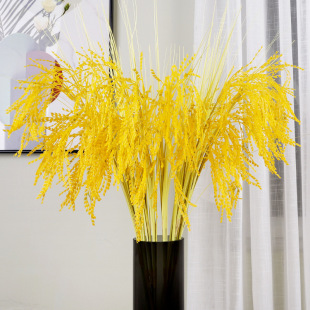 Simulated long-branched rice, artificial plastic harvest wheat ears decorative photography props, pastoral style simulated rice ears wholesale