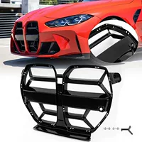 Подходит для BMW M3 M4 G80 G82 CS 20-24 годов выпуска, замена решетки радиатора, ярко-черная решетка радиатора с карбоновым рисунком.