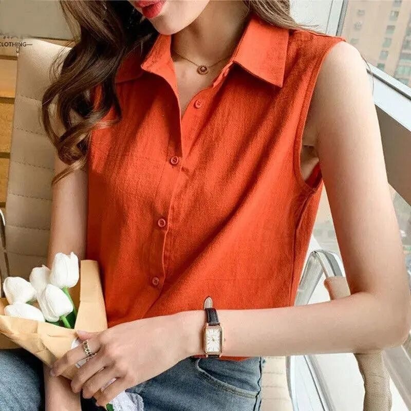 Sleeveless Chiffon Shirt for Women, Summer 2026 New Style, Elegant Versatile Solid Color Shirt, Loose and Stylish Base Tank Top Sleeveless Chiffon Shirt for Women, Summer 2026 New Style, Elegant Versatile Solid Color Shirt, Loose and Stylish Base Tank Top