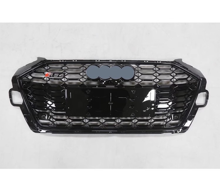 Applicable to 2020-2024 Audi A4 modified RS4 middle net A4 B9.5 upgrade S4 front bar grille honeycomb grid