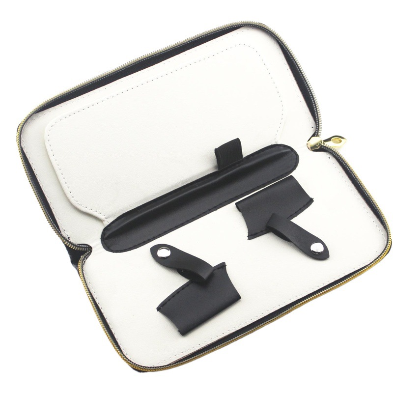 Peluquería tijeras bolsa de almacenamiento 2 pack Zhen bolsa de cuero de alta calidad