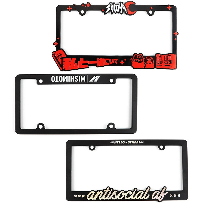 Трансграничные горячие продажи персонализированных европейских и американских JDM номерного знака Рамка ABS пластик покрытие номерного знака Рамка Номерного Знака Держатель