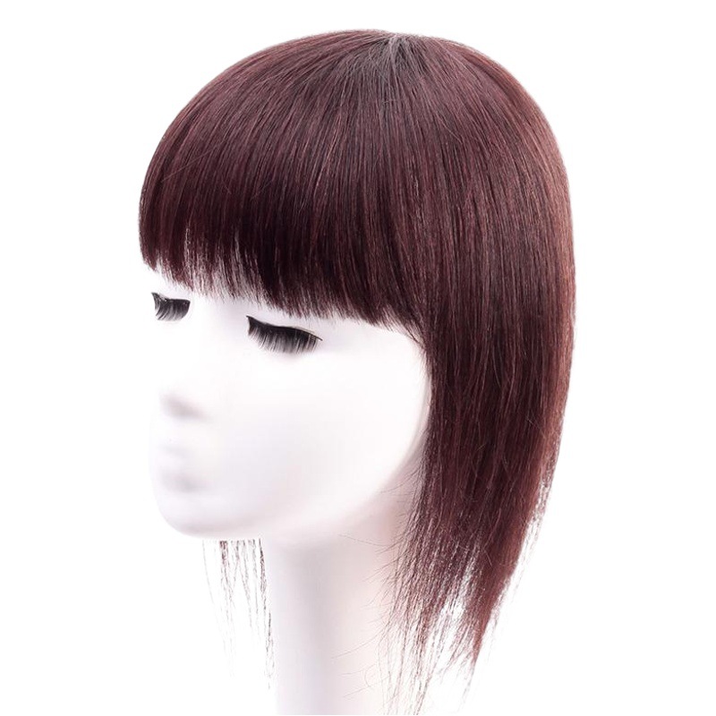 Real Human Hair Wig with a Single-Piece Top Layer, Hand-Tied Weft, Made in Xuchang, Real Hair Piece to Cover Gray Hair, Enhance Hair Volume, and Make the Hair Look Slimmer