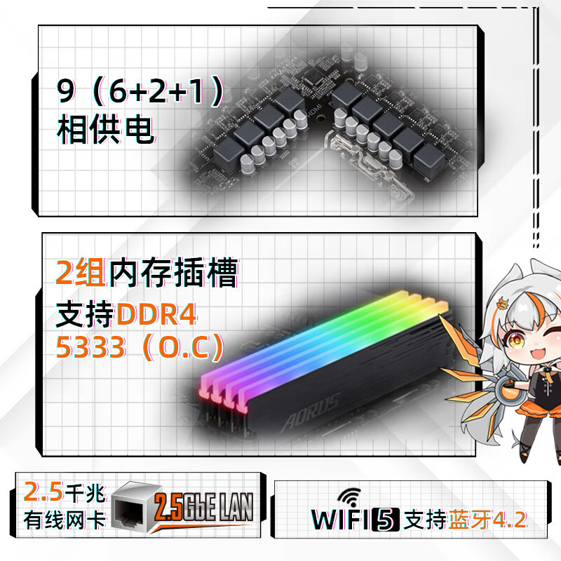 适用于技嘉B760魔鹰主板 B760M GAMING AC DDR4 WIFI支持CP