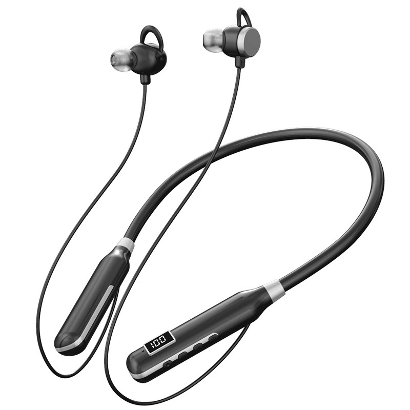 Беспроводная Bluetooth-гарнитура BT-7, спортивная, с подвеской на шею, с возможностью подключения карты, черная, с технологией шумоподавления, новая, трансграничная, с завода