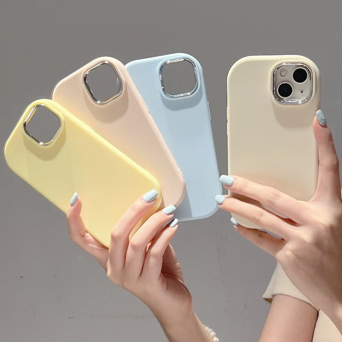 Chica gorda de color puro para Apple 16pro funda para teléfono móvil nuevo 15promax galvanoplastia 14/13/12 anti-caída 11x