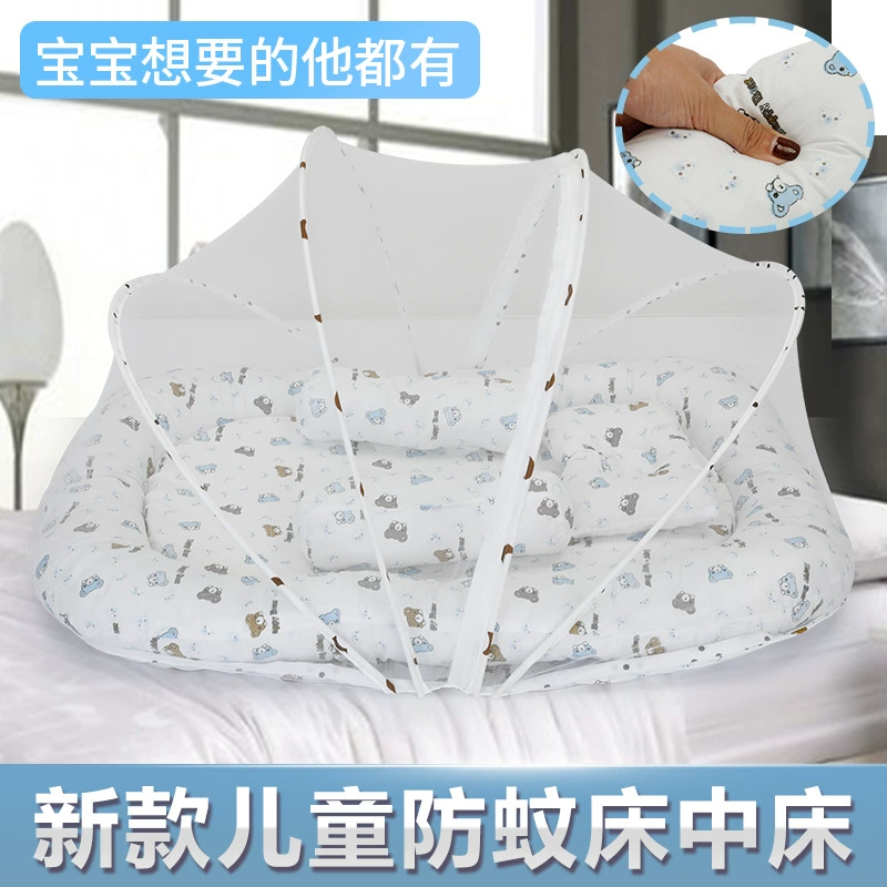 Детская кроватка-манеж, портативная кроватка для новорожденных, подушка для формирования осанки, подушка для защиты позвоночника, успокаивающая подушка для младенцев с защитой от давления