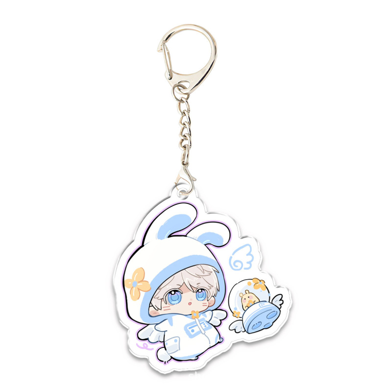 新しい愛と深空周辺キーホルダーかわいい秦チェー Qiyu ストラップアクリルスクールバッグ漫画ペンダント装飾|undefined