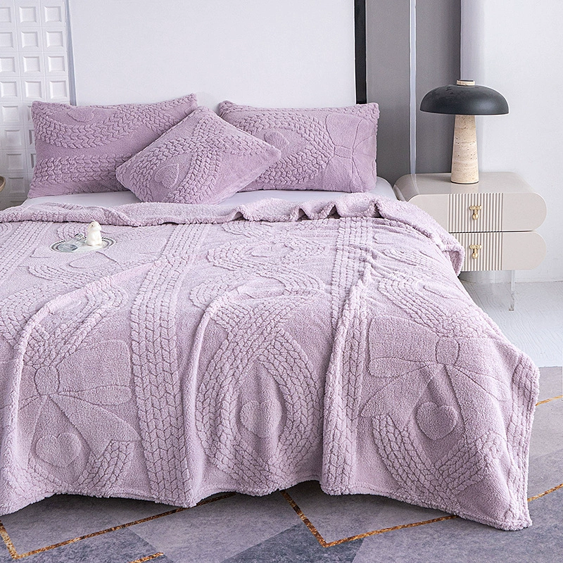 Cross-border jacquard taffeta air conditioning blanket solid color blanket office lunch break blanket sofa sleeping blanket home double blanket