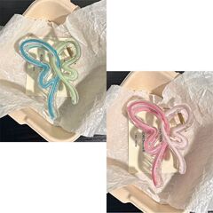 新商品のドリップオイルグラデーション清新蝶サメクリップ後頭部クリップ少女心髪飾りクリップ春夏