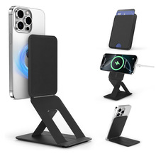 定制适用iphone手机磁吸卡包多功能三角架钱包款手机磁吸卡包支架