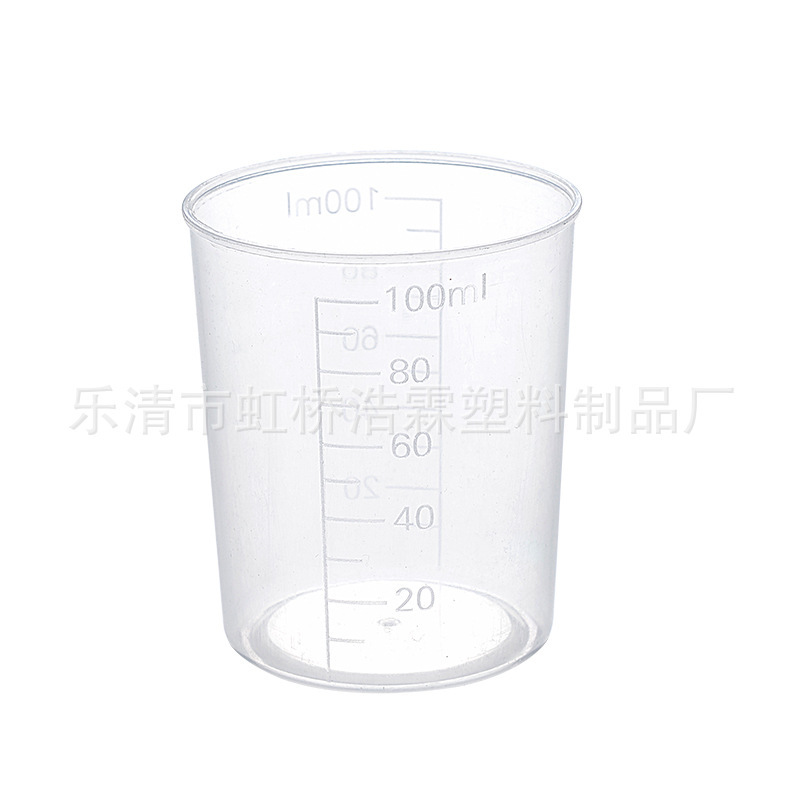 厚さ100mlのプラスチック計量カップと目盛付き実験計量カップ透明100mlの焙煎工具の計量カップ卸売り|undefined