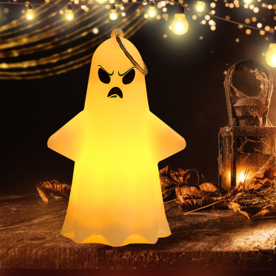 Halloween transfronterizo iluminado fantasma colgante decoración de Halloween fantasma fiestas accesorios iluminados