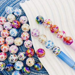 クリスマスシリーズアクリル印刷雪花ボールDIY携帯チェーンキーホルダー部品ビーズペン装飾ビーズ