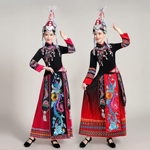 畲族服飾女裝舞台表演服表演服民族歌舞復古大碼服飾套裝長款