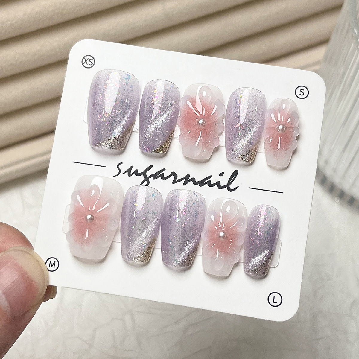 Manicure nuevo cristal ojo de gato usar uñas de alta calidad manuales manicure piezas de 10 piezas empaquetadas decodificación usar uñas al por mayor