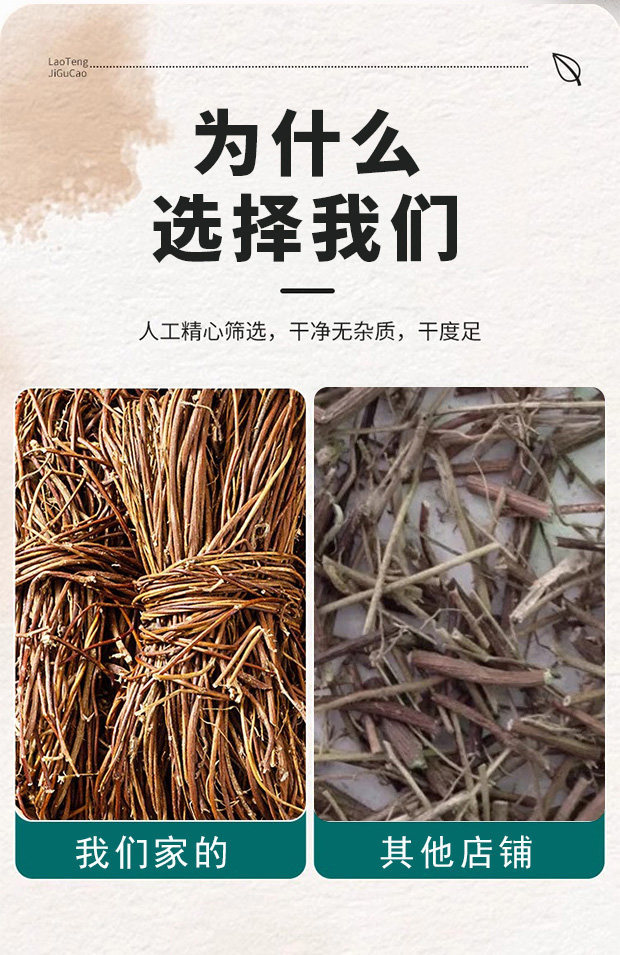 Ji Gu Cao Chicken Bone Herb Whole Bundles 500g Guangxi Wild Soup Herb Dried Abrus Herb for Soup and Decoction quality and texture