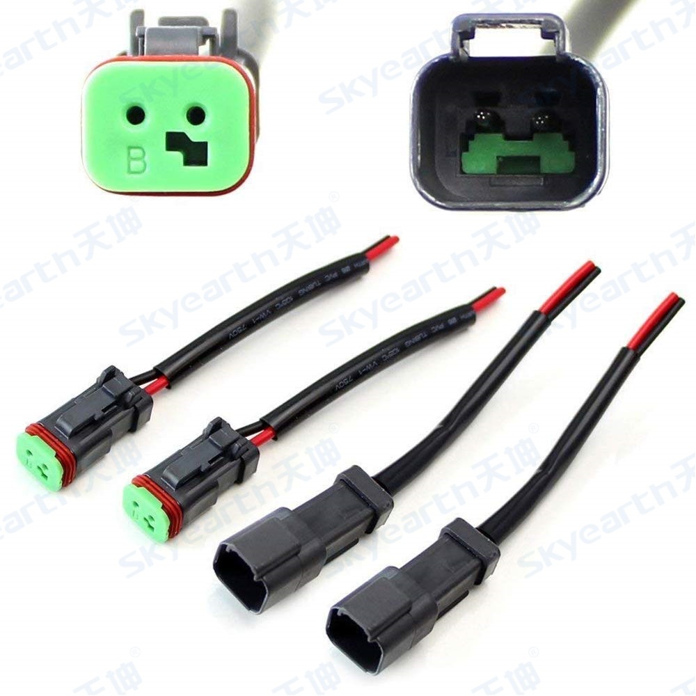 arnés de cables DTM especial para lámpara de trabajo LED de automóvil a prueba de agua DT macho y hembra línea de conversión tipo Y