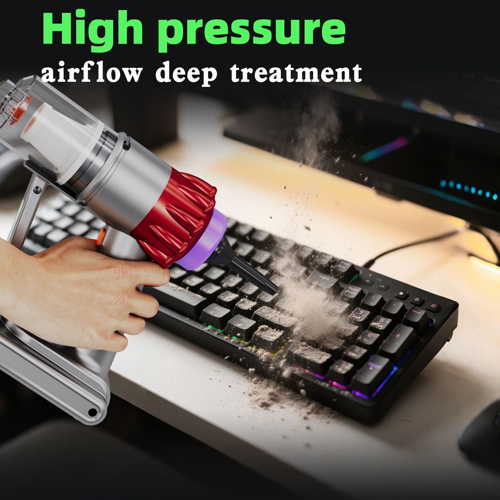 New cross-border car vacuum cleaner for home and car use, four-in-one multifunctional high-power handheld vacuum cleaner, portable