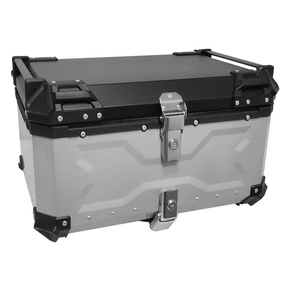 Caja de cola de aleación de aluminio de liberación rápida 25L30L36L45L55L65L caja de almacenamiento de la motocicleta caja de aluminio