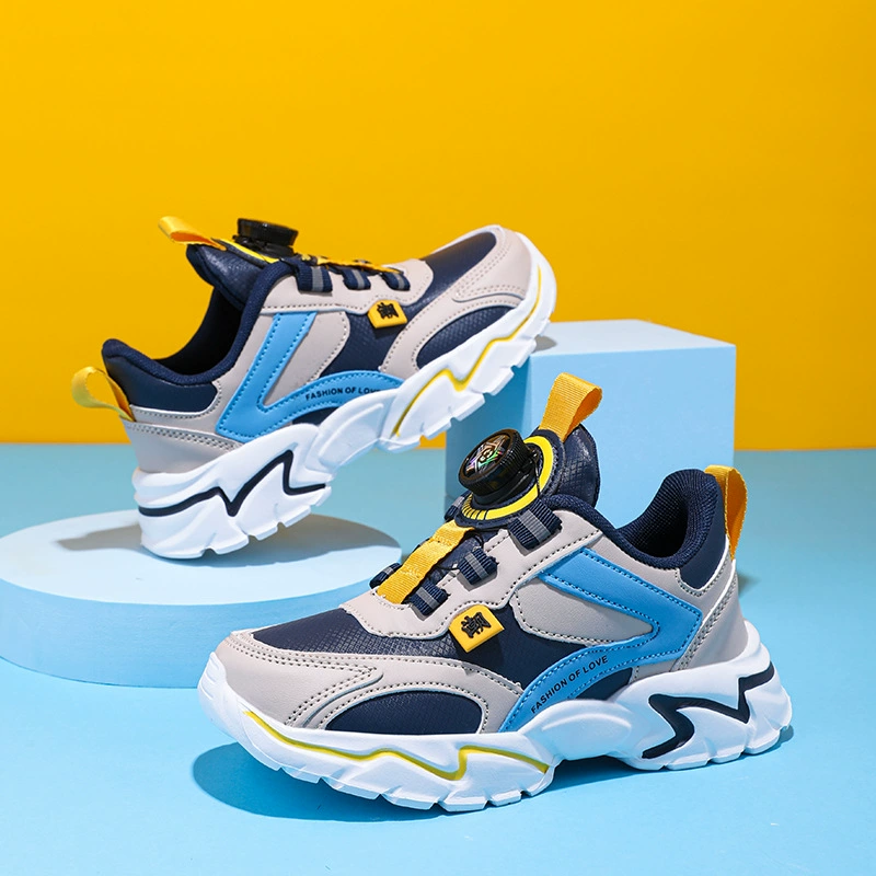 Children’s breathable sports shoes 839, waterproof leather surface, running sneakers, sizes 28–40