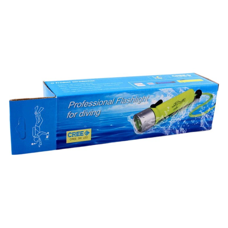 Подводный фонарь для дайвинга с 5 батареями, высокой яркостью, для глубоководного освещения, миниатюрный, портативный, для активного отдыха, мощный свет, дальнобойный, водонепроницаемый