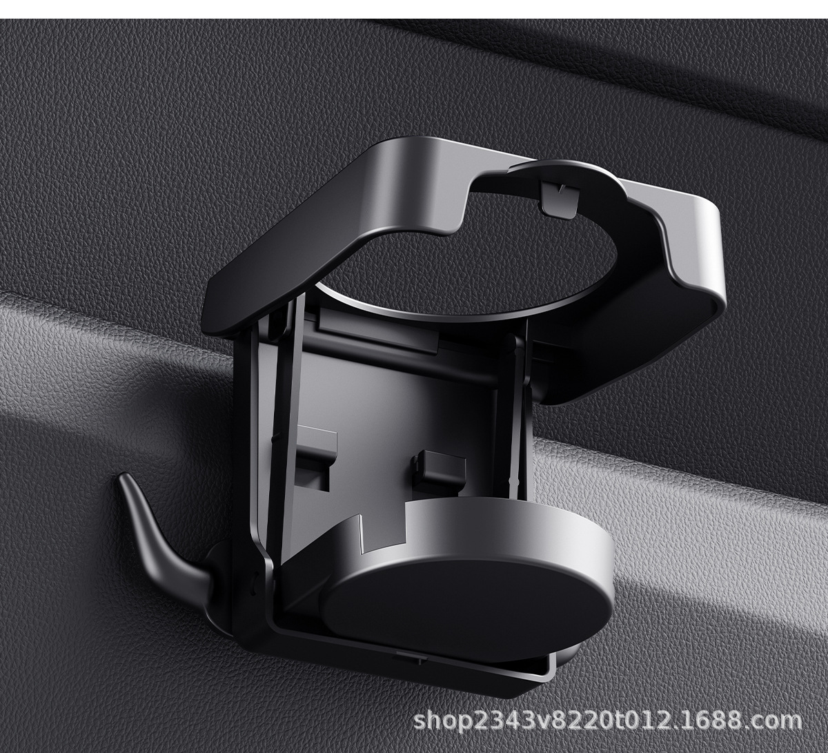 Cross-Border Car-Mounted Water Cup and Drink Holder, Invisible Foldable Milk Tea Cup Holder with Hook for Cars