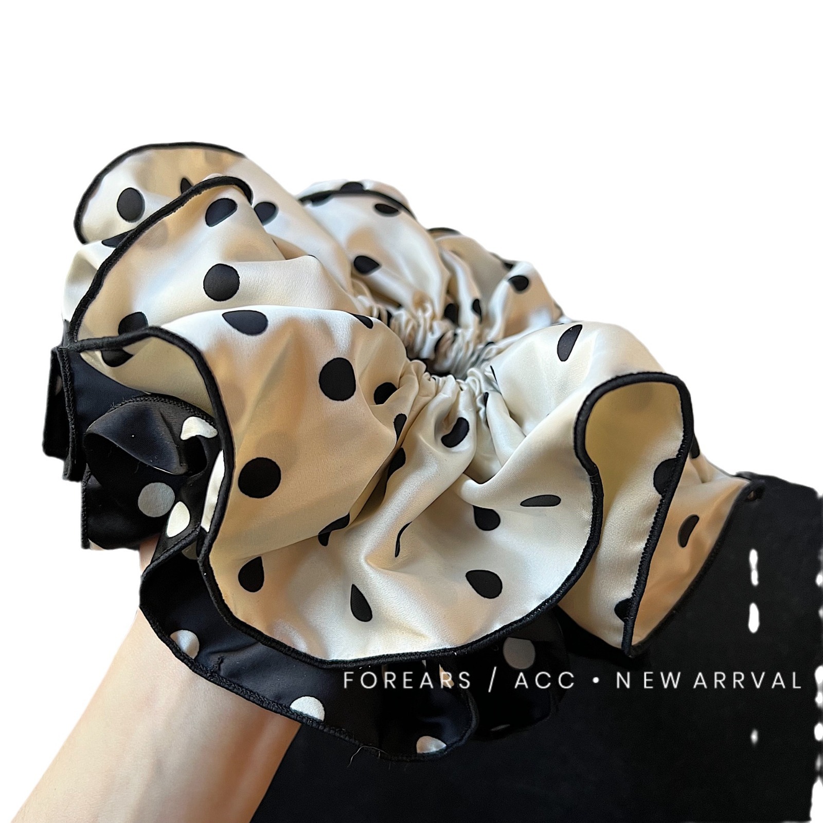 Elegante punto de onda anillo de pelo temperamento clásico tela cuerda de pelo anillo de pelo nuevo toque de cabeza flor de mujer