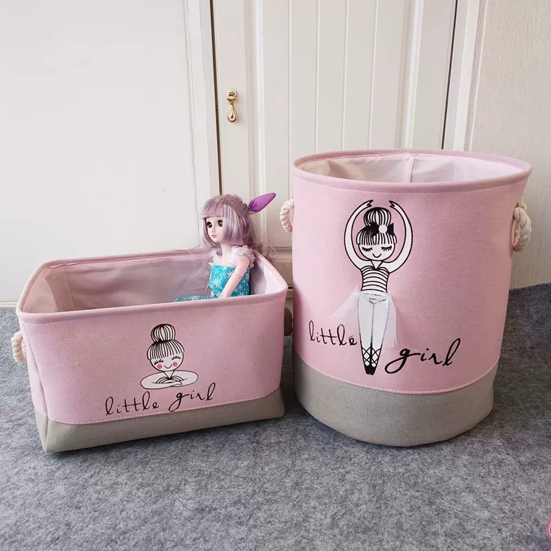 Толстая большая емкость ткани для хранения игрушек для детей корзина для хранения ткани корзина для хранения грязных ведер для девочек