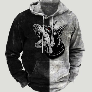 3D Printed Sweatshirt Fashionable Spring and Autum New Cross-Border Sweatshirt European and American Style Samurai Men's Hoodie