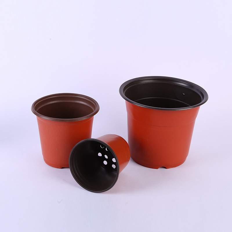 Disposable two-color plastic simple flowerpot