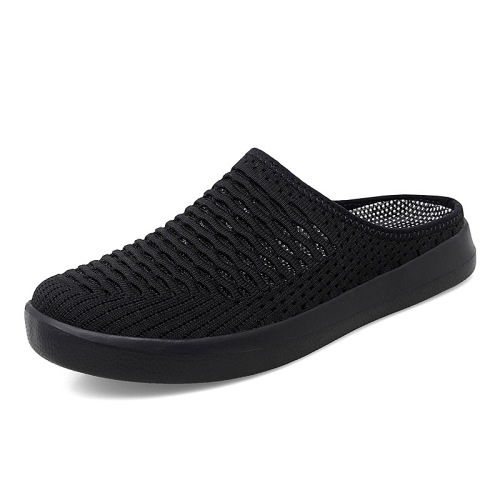 Summer New Mesh Half Slippers Women's Backless Closed Toe Lazy Slip-on Casual Shoes Women's Shoes Large Size 43
