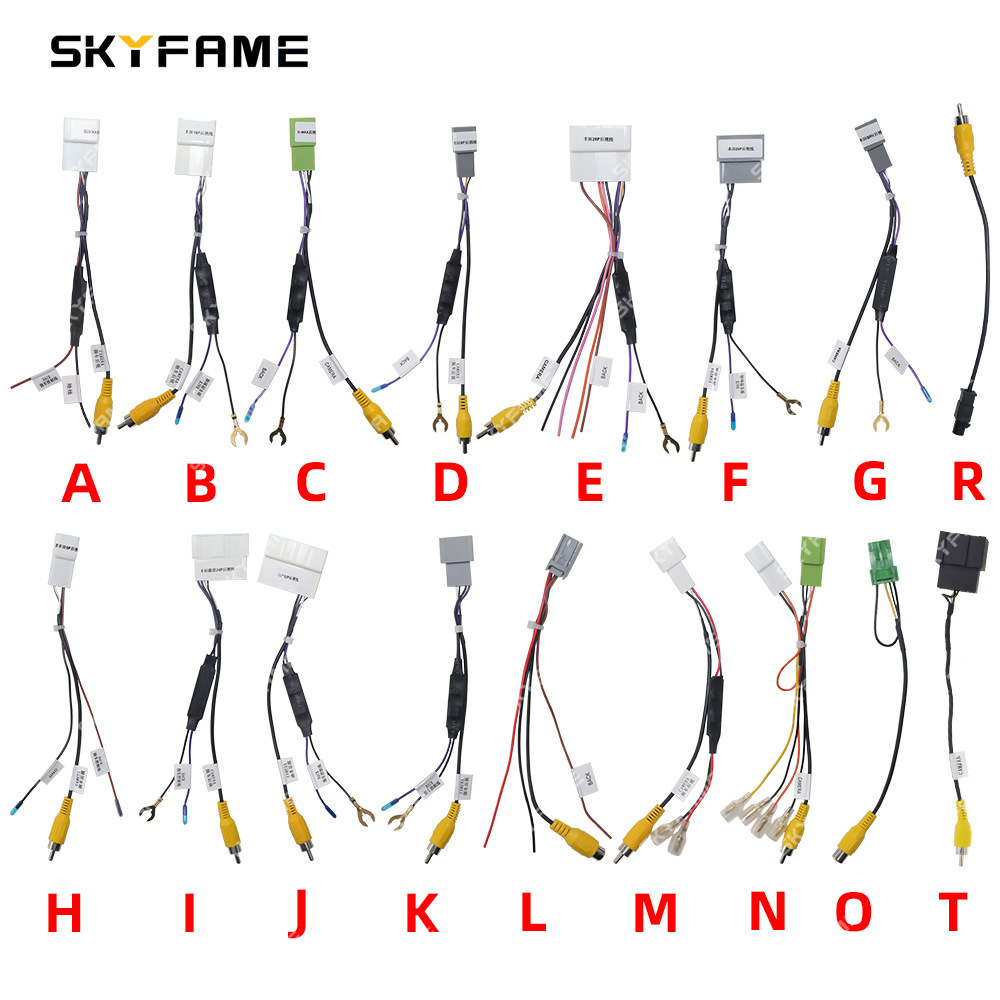 SKYFAME适用于路虎雪佛兰GM日系各类车型CVBS后视转接线
