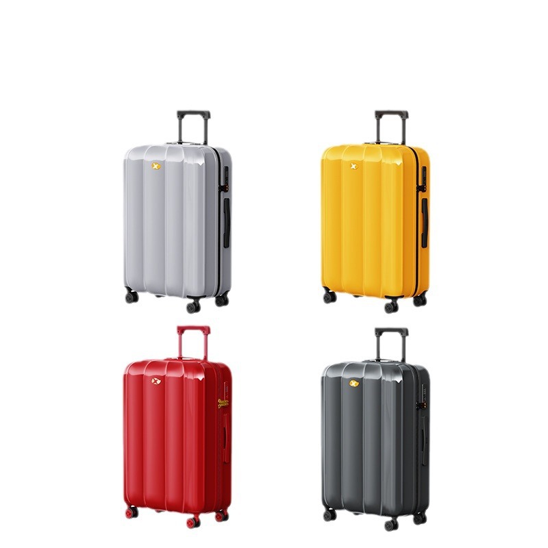 Vali nhựa PC cao cấp chống nổ khóa kéo, bánh xe xoay 360 độ, size 20 inch và 24 inch — Hành lý cao cấp Corsitron PC màu đỏ hoa hồng