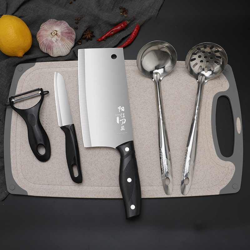 Herramientas de cocina cuchillo de cocina conjunto de tablero de cocina cuchillo de cocina conjunto completo de cocina de acero inoxidable combinación de cuchillo de cocina yunque moldeo por inyección