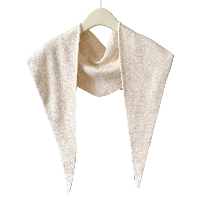 Corea Del Sur Dongdaemun nuevo color puro de punto triángulo bufanda mujeres Otoño e Invierno versátil cálido cuello decorativo bufanda chal